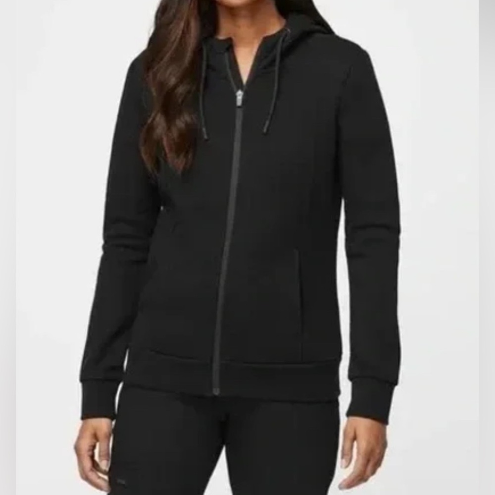 Figs sweatshirt black essential zip up hoodie women’s size M